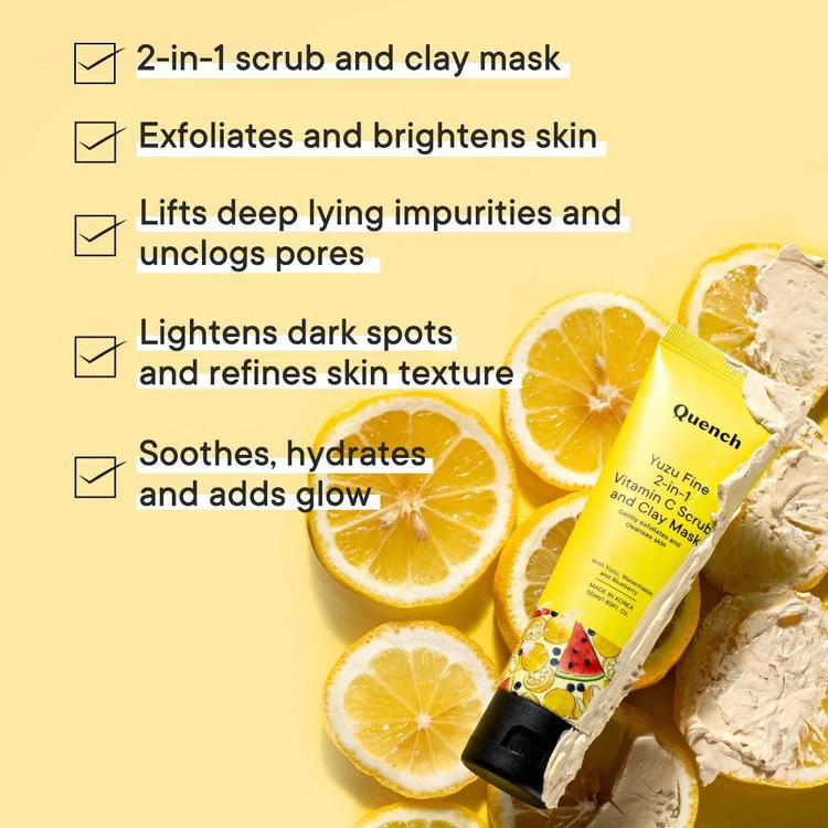 2-in-1 Scrub and Clay Mask With Yuzu Vitamin C - 50 ML - Image 2