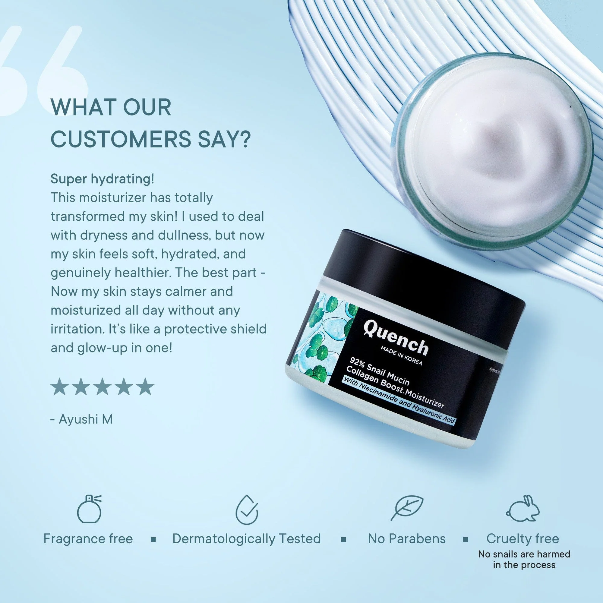 92% Snail Mucin Collagen Boost Moisturizer with Niacinamide & Hyaluronic Acid - 50 ml - Image 5