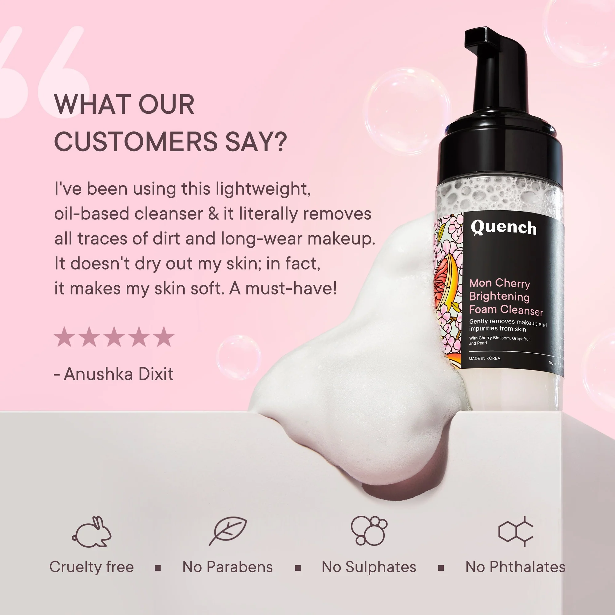Brightening Foam Cleanser with Cherry Blossom Radiance - 100 ML - Pack Of 1 - Image 5