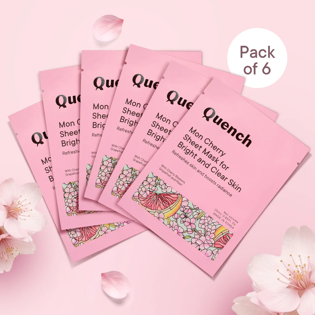 Brightening & Skin Clarifying Sheet Mask with Cherry Blossom Radiance (Pack Of 6)