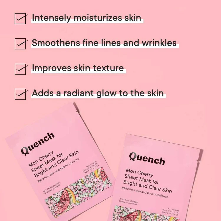 Brightening & Skin Clarifying Sheet Mask with Cherry Blossom Radiance (Pack of 3) - Image 2