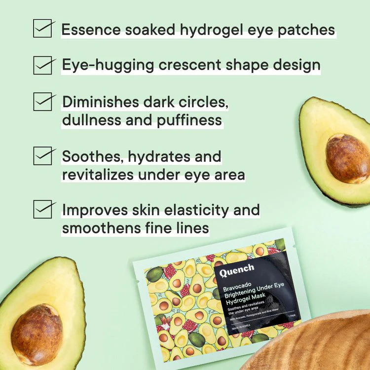 Brightening Under Eye Hydrogel Patch with Avocado Vitamins C & E (Pack of 6) - Image 2