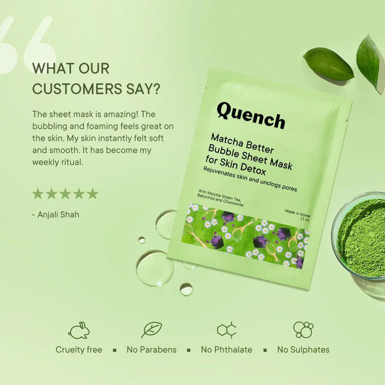 Bubble Sheet Mask with Matcha Green Tea Anti-Oxidants -21 ML - Image 4