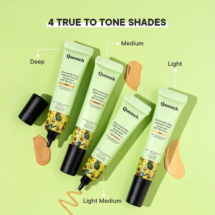 Daily Defense Tinted Sunscreen SPF 50 PA+++ with Avocado Vitamins C & E (Deep) - 50 ML (Copy) - Image 9