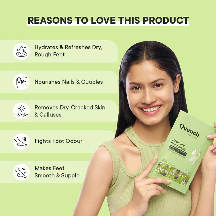 Pedicure Foot Mask with Matcha Green Tea (Pack of 3) - Image 4