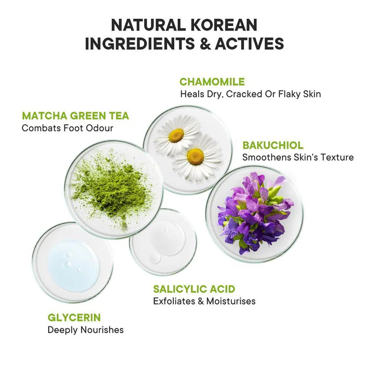 Pedicure Foot Mask with Matcha Green Tea (Pack of 3) - Image 5