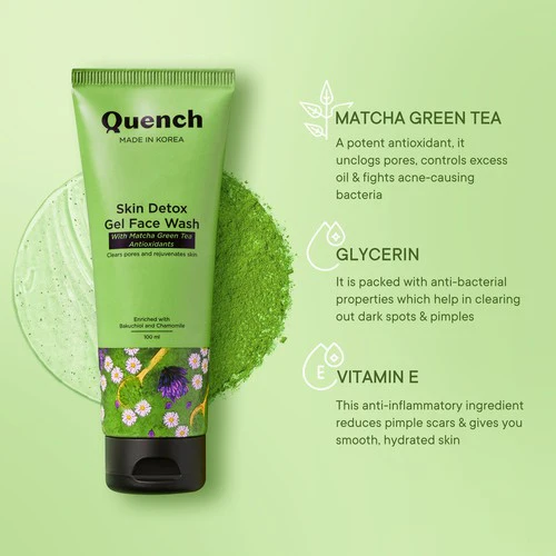 Skin Detox Gel Face Wash with Matcha Green Tea Anti-Oxidants (100 ML) - Image 4