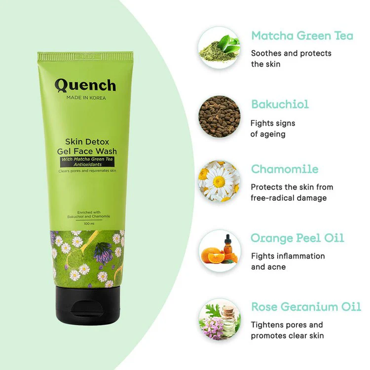 Skin Detox Gel Face Wash with Matcha Green Tea Anti-Oxidants - 100 ML - Image 2