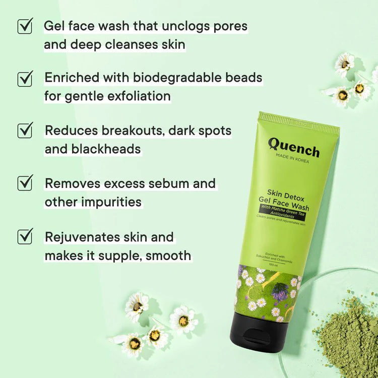 Skin Detox Gel Face Wash with Matcha Green Tea Anti-Oxidants - 100 ML - Image 3